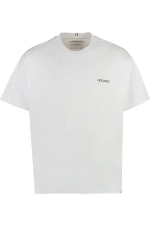 Les Deux Tops, Heren, Wit, XS, Katoen, Diego Logo Katoenen T-Shirt