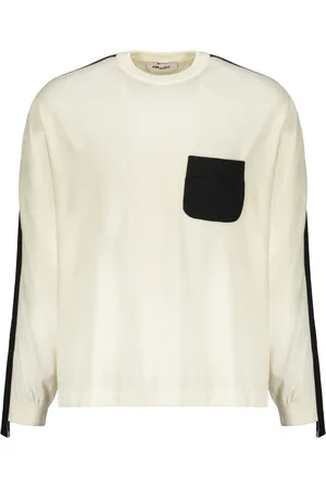 AMBUSH Truien, Heren, , M, Katoen, Geribbelde Crew-neck Sweater met Logo Bands
