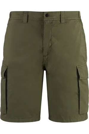 Woolrich Korte broeken, Heren, Groen, W36, Katoen, Katoenen Bermuda Shorts
