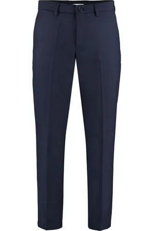 DEPARTMENT FIVE Broeken, Heren, Blauw, W36, Wol, Wollen broek met zakken
