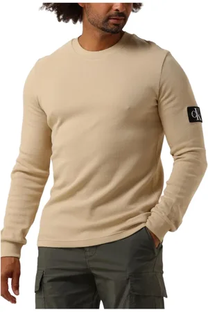 Calvin Klein Sweatshirts & Hoodies, Heren, , S, Heren Badge Waffles LS Tee
