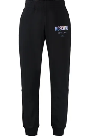 Moschino Broeken, Heren, Zwart, L, Katoen, Logo Trainingsbroeken van Biologisch Katoen