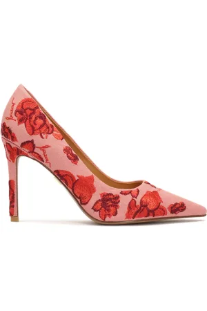 Kazar Schoenen, Dames, Roze, 36 EU, Denim, Roze Bloemen Stiletto