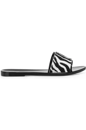 Melissa Schoenen, Dames, Zwart, 38 EU, Savage Sandalen Wit Zwart M33798-Ak 769