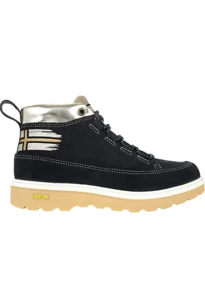 Napapijri Schoenen, Dames, Blauw, 38 EU, Leer, Blauwe Marine Dameslaarzen Vetersluiting