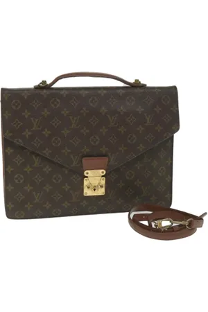 LOUIS VUITTON Pre-owned, Dames, Bruin, ONE Size, Leer, Pre-owned Canvas briefcases