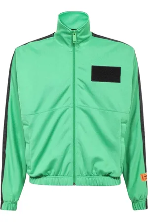 Heron Preston Jassen, Heren, Groen, M, Katoen, Contrast Logo Sweatshirt