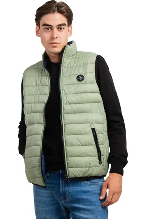U.S. Polo Assn. Jassen, Heren, Groen, XL, Polyester, Omkeerbaar Herenvest Groen/Blauw
