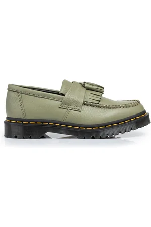 Dr. Martens Schoenen, Dames, Groen, 40 EU, Groene Leren Damesschoenen Adrian