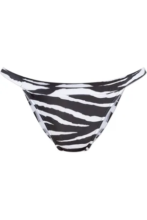 Moschino Badkleding, Dames, Zwart, S, Leer, Zwembroek onderkant
