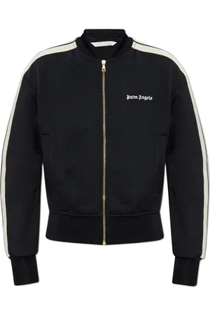 Palm Angels Sweatshirts & Hoodies, Dames, Zwart, M, Polyester, Sweatshirt met logo