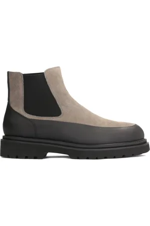 Kazar Schoenen, Heren, Veelkleurig, 45 EU, Leer, Moderne Chelsea-laarzen in beige/zwart