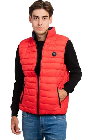 U.S. Polo Assn. Jassen, Heren, Rood, M, Polyester, Omkeerbaar Herenvest 46019-A133-575 Rood/Marine