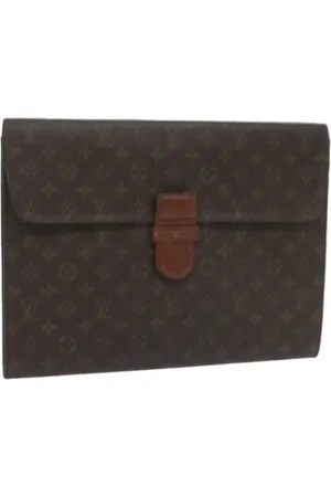 LOUIS VUITTON Pre-owned, Dames, Bruin, ONE Size, Leer, Pre-owned Canvas briefcases