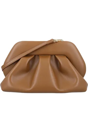 THEMOIRÈ Tassen, Dames, Bruin, ONE Size, Polyester, Karamel Vegan Fabric Clutch Handtas