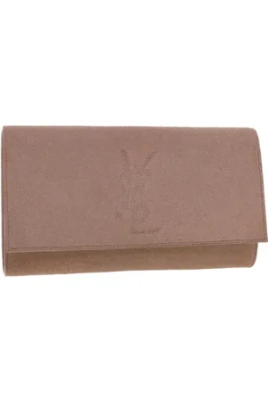 Saint Laurent Pre-owned, Dames, Roze, ONE Size, Leer, Pre-owned Leather clutches