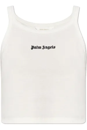Palm Angels Tops, Dames, Wit, S, Katoen, Strap Top