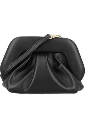 THEMOIRÈ Tassen, Dames, Zwart, ONE Size, Leer, Zwarte Gea Clutch Handtas