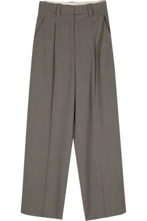 ALYSI Broeken, Dames, Blauw, S, Wol, Blauwe Wollen Wijde Broek