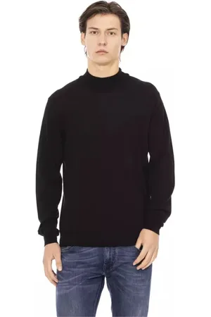 BALDININI Truien, Heren, Zwart, S, Elegante Zwarte Monogram Coltrui
