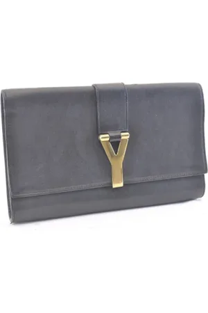Saint Laurent Pre-owned, Dames, Zwart, ONE Size, Leer, Pre-owned Leather clutches