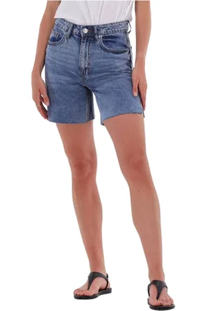 Envii Korte broeken, Dames, Blauw, M, Denim, Blauwe Denim Shorts 6863