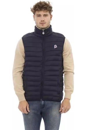 Invicta Jassen, Heren, Blauw, 2Xl, Gewatteerd Herenvest met Contrastpatch