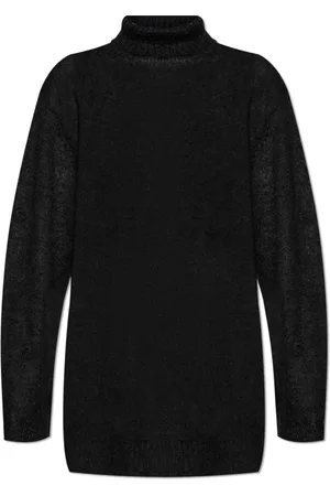 Y-3 Truien, Heren, Zwart, L, Nylon, Losvallende coltrui
