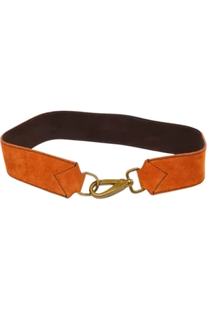 Miu Miu Pre-owned, Dames, Oranje, ONE Size, Pre-owned Suede belts