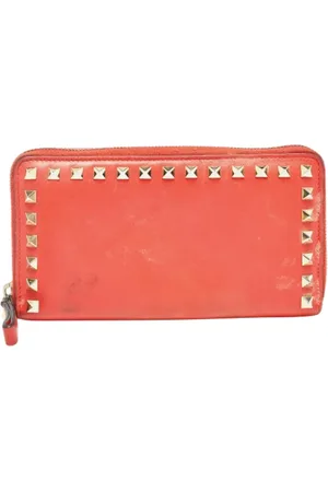 VALENTINO Pre-owned, Dames, Rood, ONE Size, Tweedehands leren portemonnees