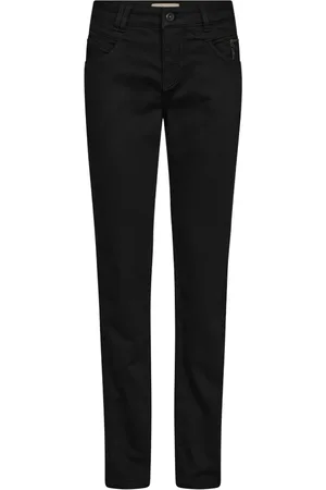 Mos Mosh Jeans, Dames, Zwart, W33, Katoen, Naomi Deluxe Zwarte Jeans