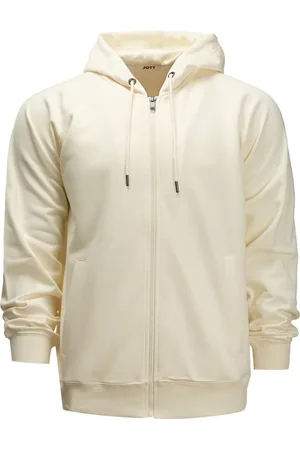 Jott Sweatshirts & Hoodies, Heren, , S, Katoen, Ecru Hoodie met Groot Logo
