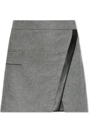The Mannei Rokken, Dames, Grijs, S, Wol, Rok Barren