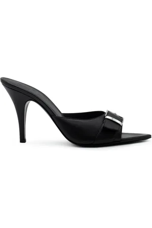 Gia Borghini Schoenen, Dames, Zwart, 36 EU, Zwarte leren puntige muiltjes