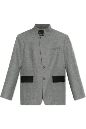 The Mannei Jassen, Dames, Grijs, M, Wol, Blazer met visgraatpatroon