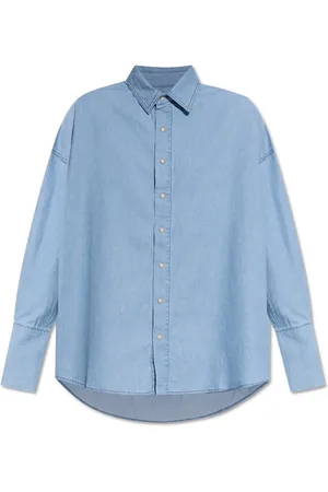Halfboy Blouses & Shirts, Dames, Blauw, S, Denim, Denim overhemd