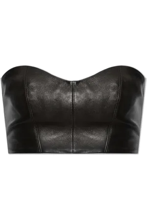 The Mannei Tops, Dames, Zwart, M, Leer, Top Caila