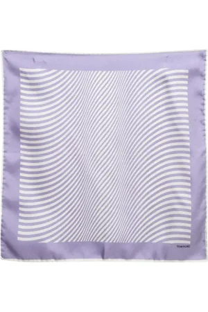 Tom Ford Pre-owned, Heren, Paars, ONE Size, Pre-owned Silk scarves