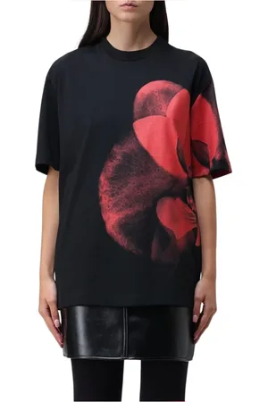 Alexander McQueen Tops, Dames, Zwart, 3Xs, Casual Dames T-shirt