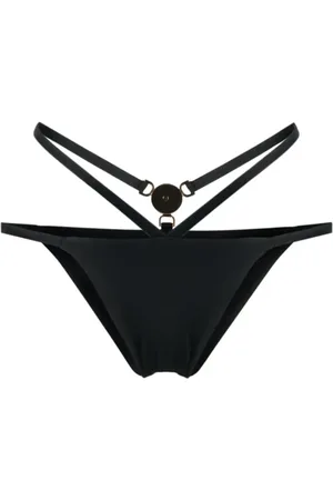 VERSACE Badkleding, Dames, Zwart, M, Zwarte Sea Bikini Briefs met Medusa Plaque