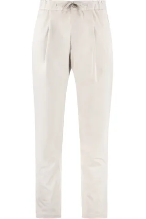 HERNO Broeken, Heren, Grijs, M, Suède, Eco-suède broek met achterzakken