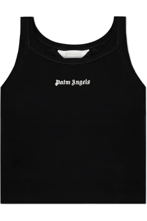 Palm Angels Tops, Dames, Zwart, L, Katoen, Strap Top