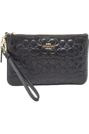 Coach Pre-owned, Dames, Zwart, ONE Size, Pre-owned Leather clutches