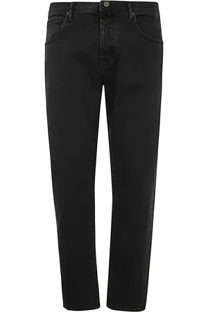 Incotex Jeans, Heren, Zwart, W34, Katoen, Vintage Stretch Zwarte Broek