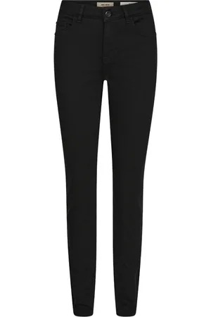 Mos Mosh Jeans, Dames, Zwart, W29, Katoen, Deluxe Slim-Fit Zwarte Jeans