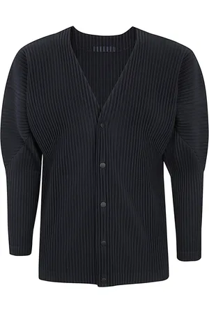 Issey Miyake Truien, Heren, Blauw, M, Polyester, Navy Basics Cardigan