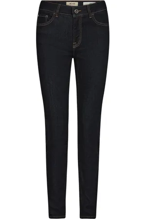 Mos Mosh Jeans, Dames, Blauw, W31, Katoen, Deluxe Slim-Fit Dark Jeans
