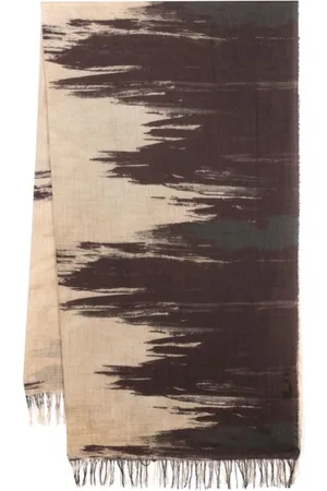 UMA WANG Accessoires, Heren, Veelkleurig, ONE Size, Wol, Tan Red Scarf