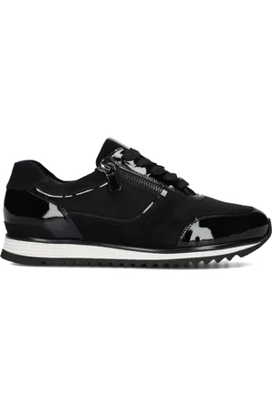 Hassia Schoenen, Dames, Zwart, 42 1/2 EU, Suède, Zwarte Suède Lage Dames Sneakers