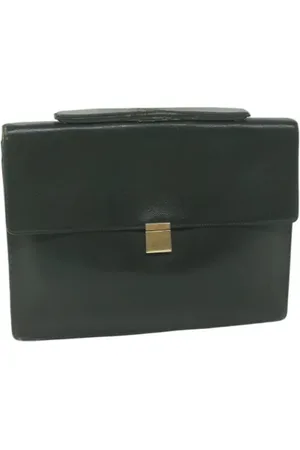 LOUIS VUITTON Pre-owned, Dames, Groen, ONE Size, Leer, Pre-owned Leather briefcases